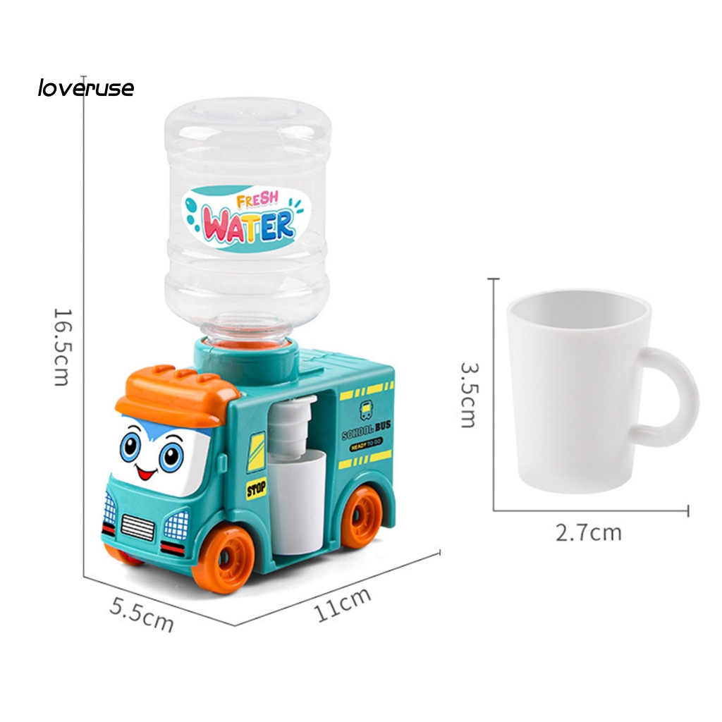 / Lo / LO / Xe Buýt Đồ Chơi Bơm Nước Dạng Nhấn Nhỏ Quà Tặng Cho Trẻ Em