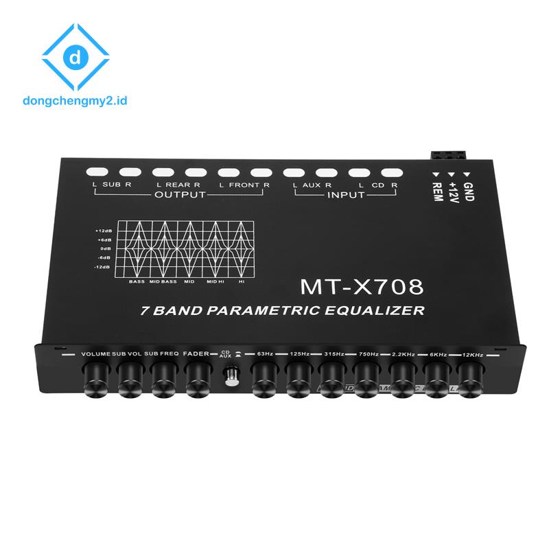 Thiết Bị Khuếch Đại Âm Thanh Xe Hơi EQ Có Công Tắc Đầu Vào CD / AUX Màu Đen