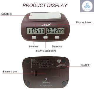 Professional Digital Chess Clock Count Down Chess Timer with Alarm Electronic Board Game Bonus Competition Master Tournament