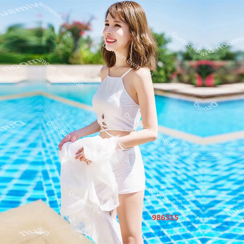 Bộ Đồ Bơi Ba Mảnh Phong Cách Hàn Quốc Quyến Rũ Cho Nữ