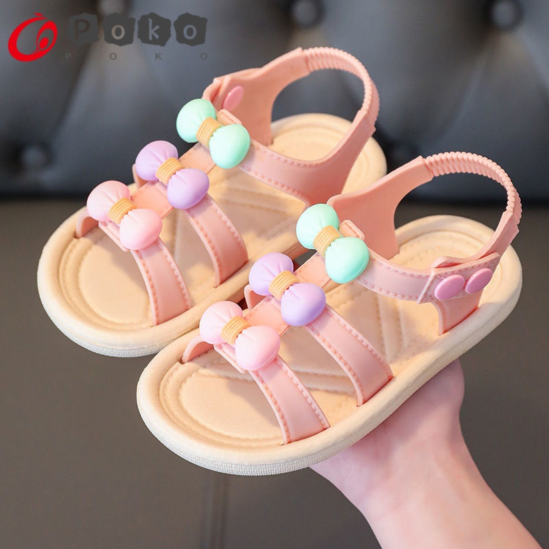 Xăng đan bé gái giày công chúa đính sequin thời trang bé gái mẫu mới 2022 Giày đi biển đế mềm mùa hè Dép trẻ em nữ