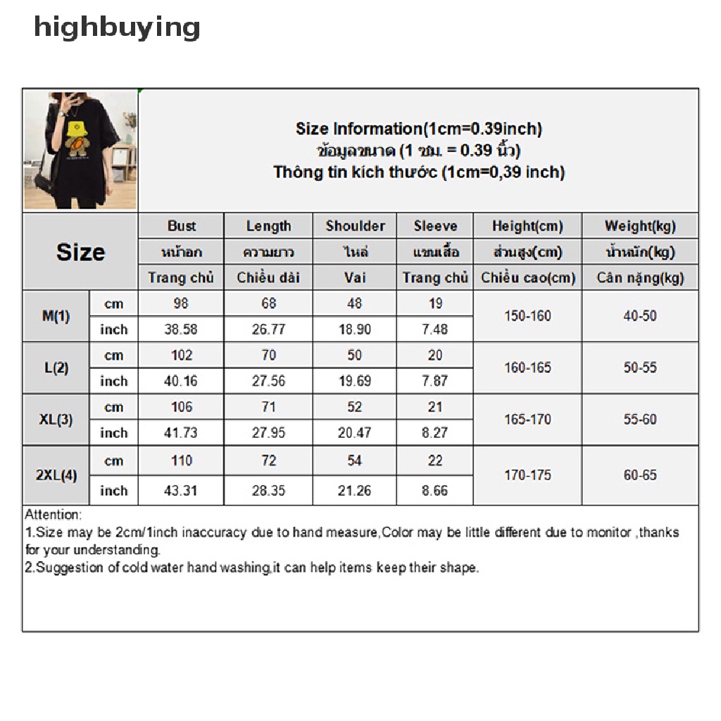 Áo Thun Nữ Tay Ngắn In Hình Gấu Thời Trang