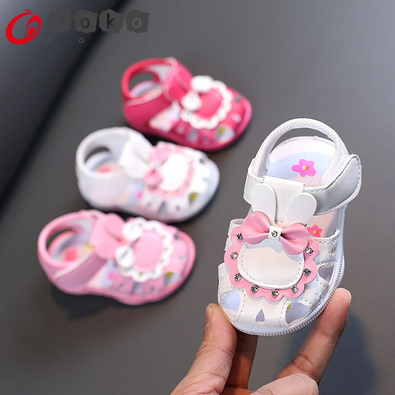 Giày Sandal Công Chúa Đế Mềm Chống Trượt Thời Trang Mùa Hè Cho Bé Gái 8-16 Tháng 3 Tuổi
