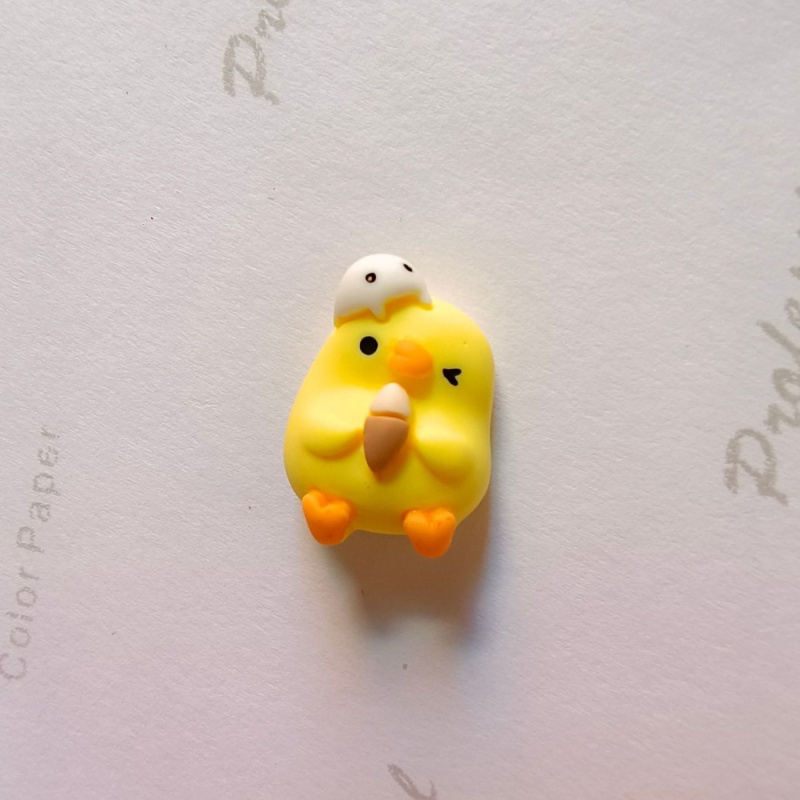 Nam Châm Dán Trang Trí Hình Gà Con Màu Vàng Dễ Thương