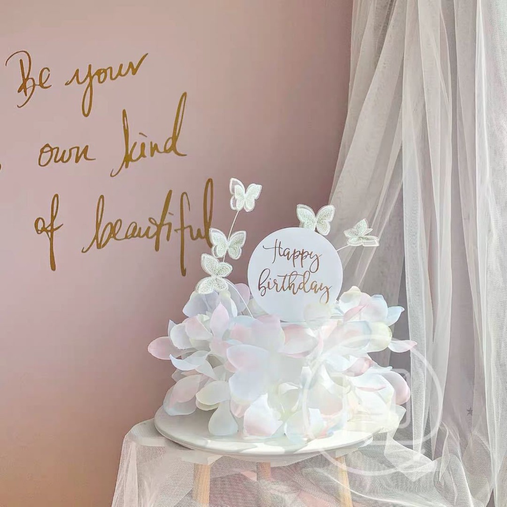 Cuộn Dây Ruy Băng Vải Tuyn Phối Ren Hoa Màu Ombre Trang Trí Thủ Công 1 Yard