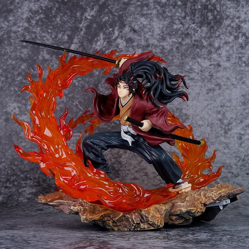 Mô hình kiếm sĩ Yoriichi cao 30CM có LED, figure thanh gươm diệt quỷ nhân vật Kokushibou, anime kimetsu no yaiba đẹp