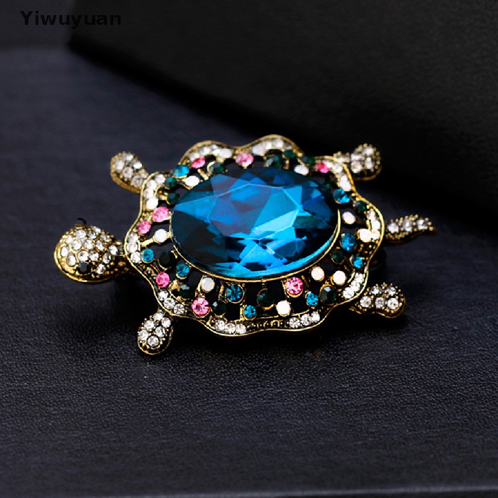 Ghim Cài Áo Hình Rùa Biển Đính Đá Nhân Tạo Thời Trang