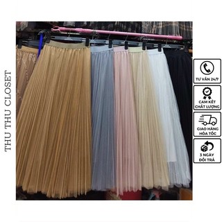 Chân váy dài xếp li siêu đẹp. 6 màu