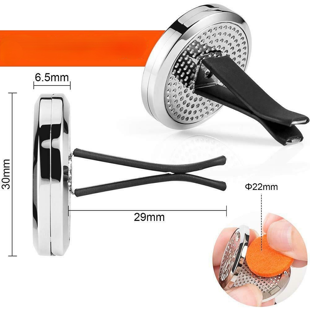 Máy Lọc Không Khí Khuếch Tán Tinh Dầu Kèm 10 Miếng Đệm Ngẫu Nhiên Dành Cho Ô Tô