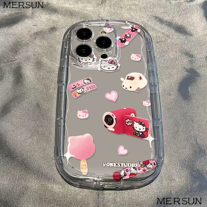 ✅Ốp Điện Thoại Dẻo Trong Suốt Họa Tiết Băng Cá Nhân / Mèo Dễ Thương Chống Sốc Cho iPhone14 xr / 12 / 13promax7 11xs8p