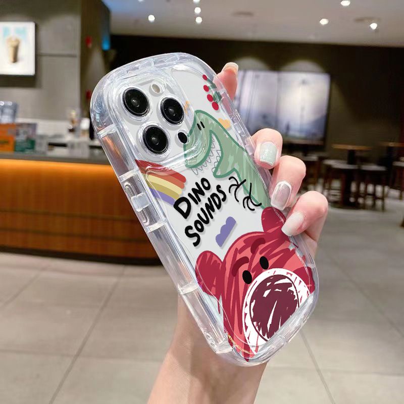 ✅Ốp Điện Thoại Mềm Trong Suốt Chống Sốc In Hình Khủng Long Cho Iphone 1213 / xs / 14 8p 7 xr 11 promax