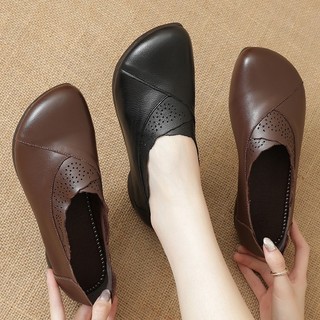 Giày lười đế bằng phong cách retro mới 2023 cho nữ size 35-43