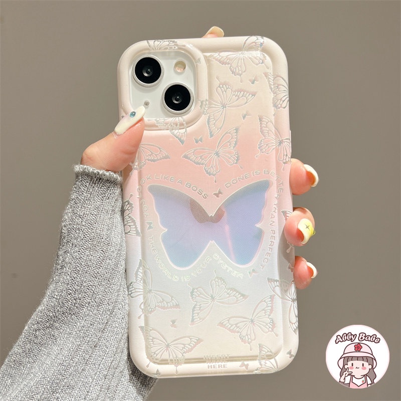 Ốp Điện Thoại TPU Mềm Trong Suốt Chống Mồ Hôi In Họa Tiết Bướm Cho Iphone 14 Pro Max 11 12 11 Pro Max X XS