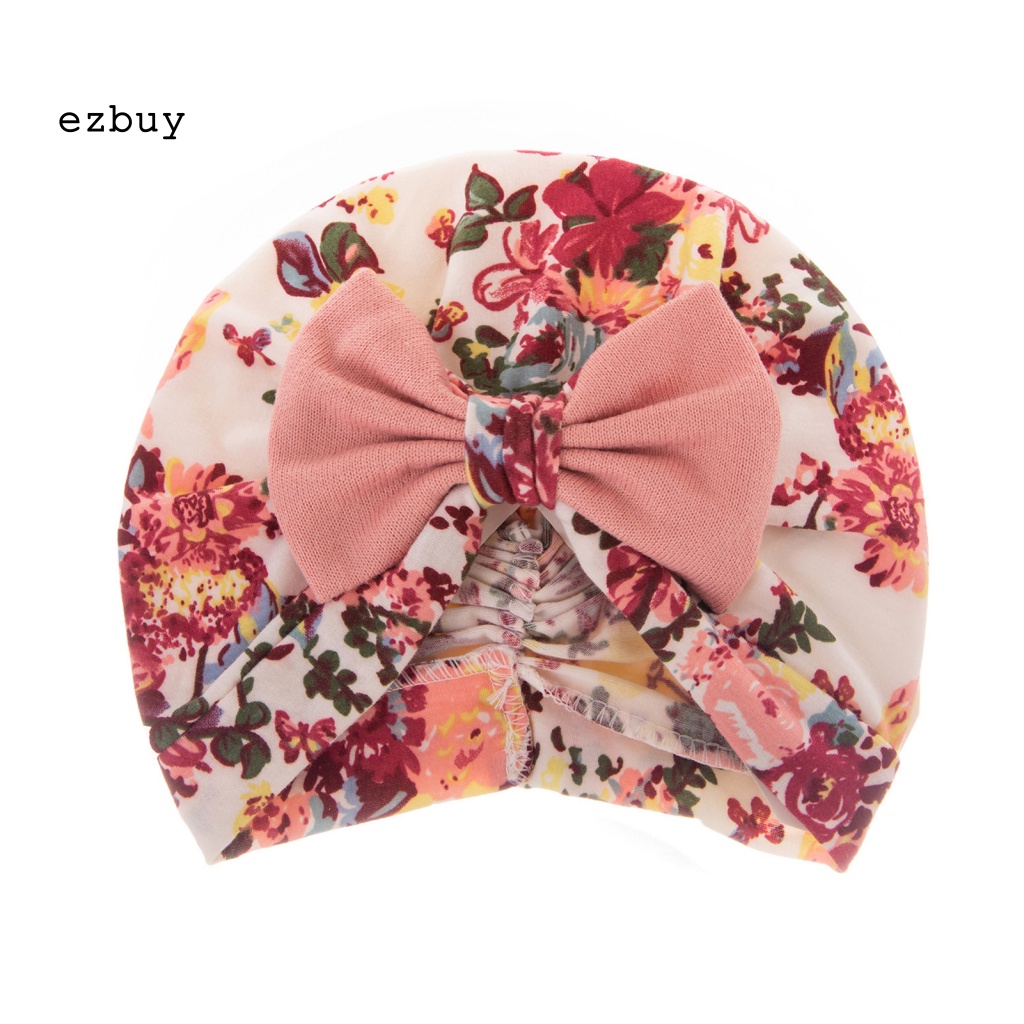 Mũ Turban Thắt Nơ In Họa Tiết Hoa Thân Thiện Với Da Thích Hợp Đi Tiệc Cho Bé