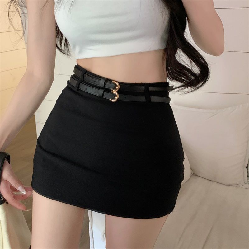 Chân Váy Ngắn Lưng Cao Màu Đen Thời Trang Mùa Hè Quyến Rũ Cho Nữ