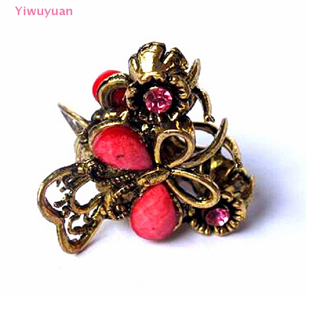 Kẹp Tóc Hình Bướm Mini Bằng Nhựa Resin Phong Cách Retro Thời Trang Cho Nữ