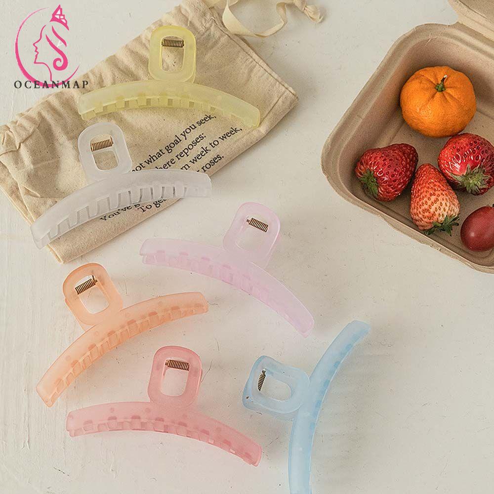 [Hàng mới về] Kẹp tóc càng cua bằng acrylic màu sắc ngọt ngào phong cách Hàn Quốc