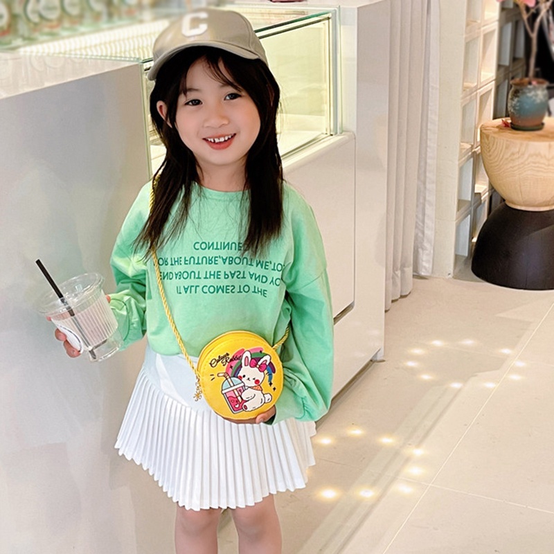 Túi Tròn Đeo Chéo Hình Thỏ Hoạt Hình Phong Cách Hàn Quốc Cho Bé