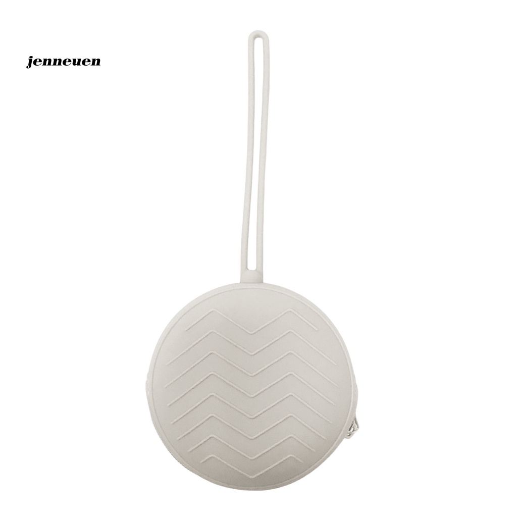 Jen Ví Đựng Tiền Xu Bằng Silicon Mịn Có Khóa Kéo Và Dây Đeo Nhỏ Gọn Màu Trơn Chống Thấm Nước Thay Đổi Hàng Ngày