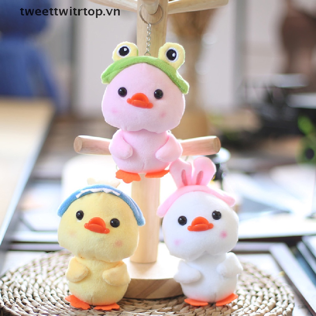 Móc Khóa Hình Vịt Nhồi Bông Xinh Xắn