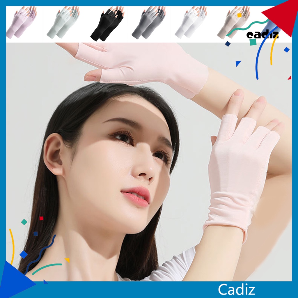 1 Đôi Găng Tay Nửa Ngón Chống Tia UV Thoáng Khí Tiện Dụng
