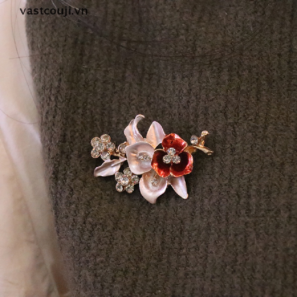 Ghim Cài Áo Hình Hoa Đính Đá Pha Lê Cỡ Lớn Thời Trang Cho Nữ