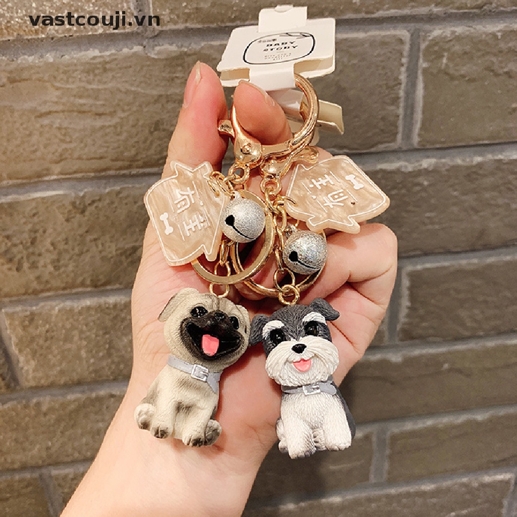 Móc Khóa Hình Chó Poodle Schnauzer Dễ Thương