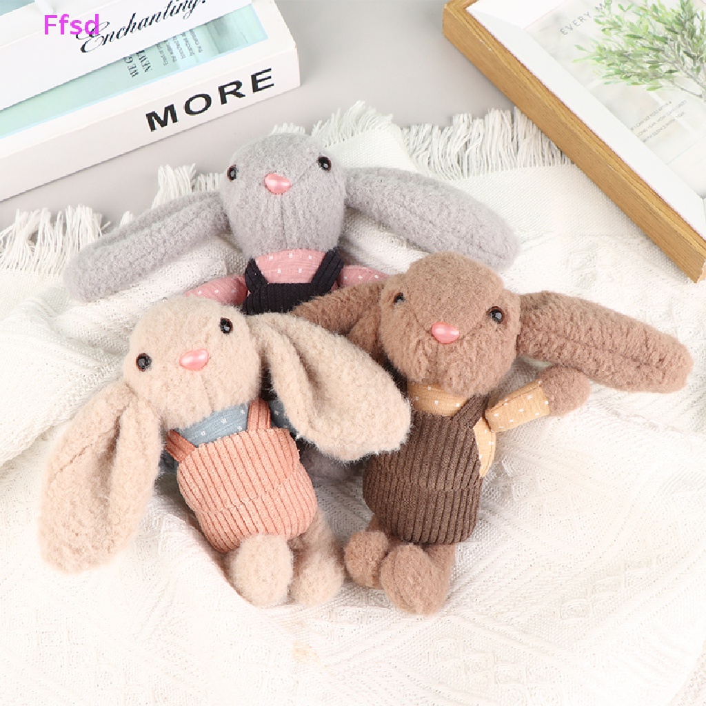 Búp Bê Thỏ Nhồi Bông Mềm Mại 16cm Treo Móc Khóa Trang Trí Túi Xách / Ly Nước