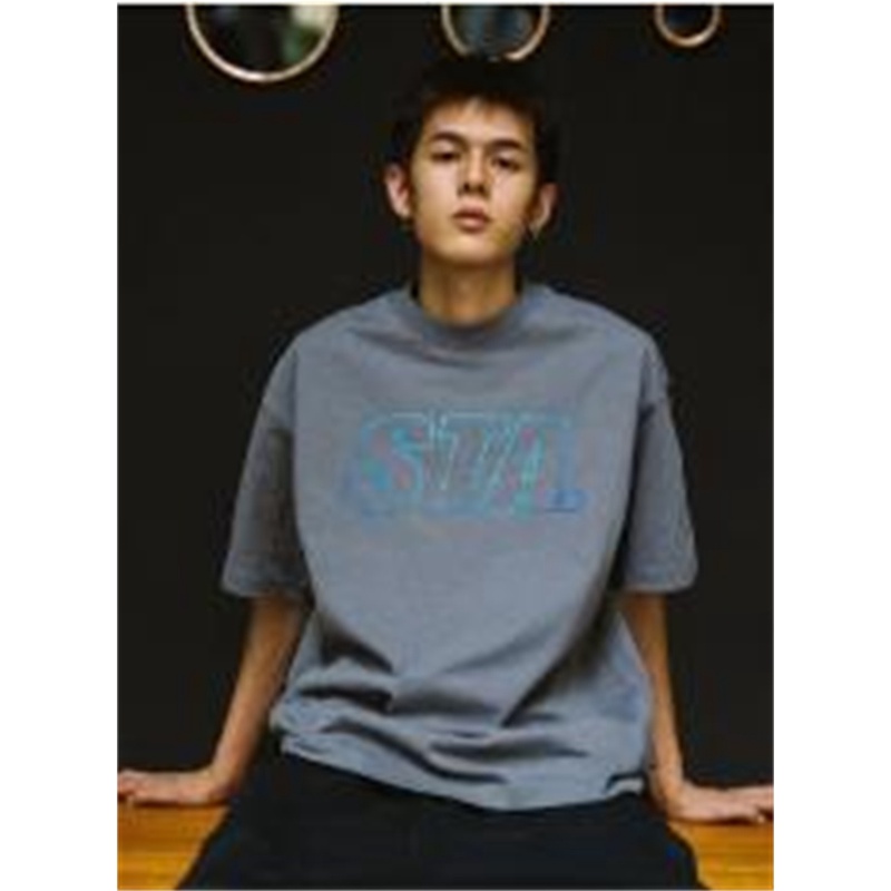 Sta &amp; - Áo Thun cotton Nguyên Chất Tay Ngắn Cổ Thuyền Cảm Biến Nhiệt Có Dây Mùa Hè Cho Nam Và Nữ