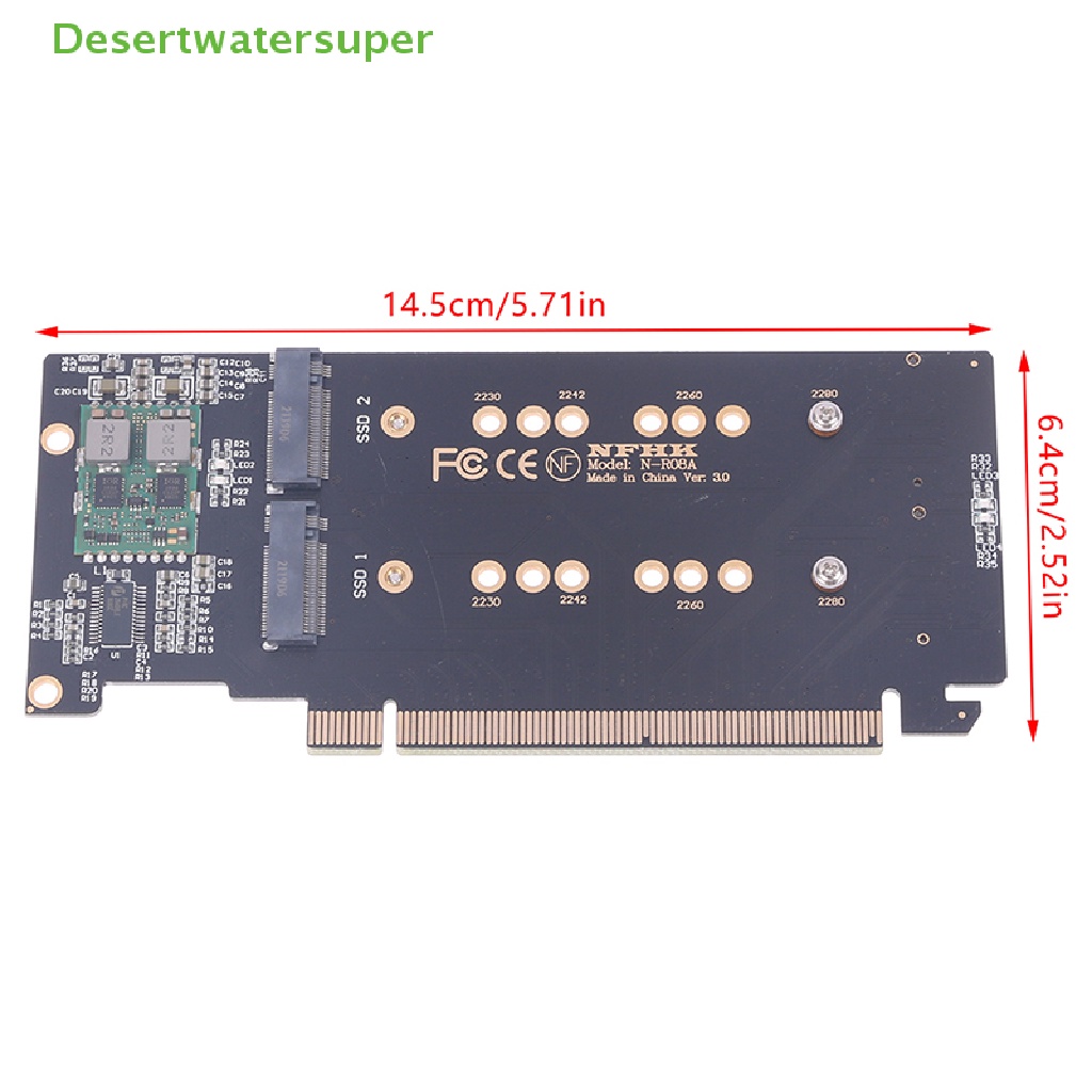 1 Thẻ Bài PCI-E m.2 X16 Sang 4X NVME Pcie PCIE3.0 GEN3 X16 Đến 4 * NVME