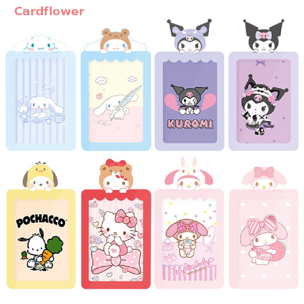 < Cardflower > Túi Đựng Ảnh Thẻ ID / Thẻ Ngân Hàng / Xe Buýt Hình Thỏ / Gấu Kpop Kawaii Có Dây Treo Bảo Vệ Cho Học