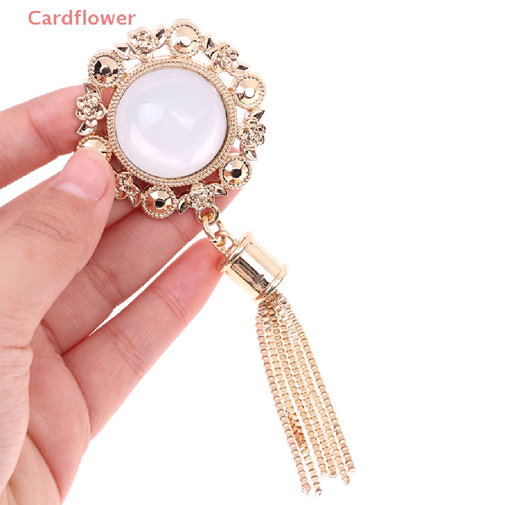 < Cardflower > Túi Xách Bằng Da Cứng Có Khóa Kim Loại Phối Tua Rua DIY Tinh Tế Mới