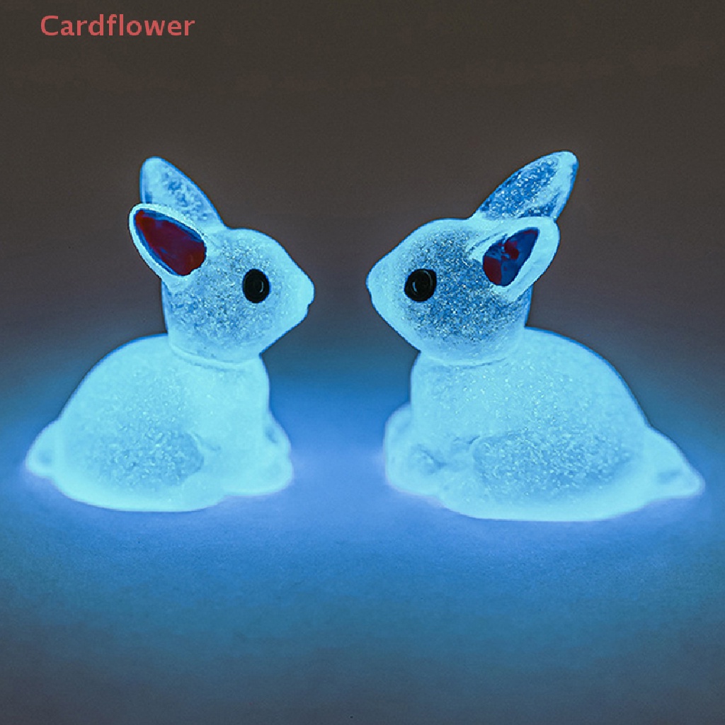 Bộ 5 Tượng Thỏ Mini Phát Quang Trang Trí Nhà Cửa Mới