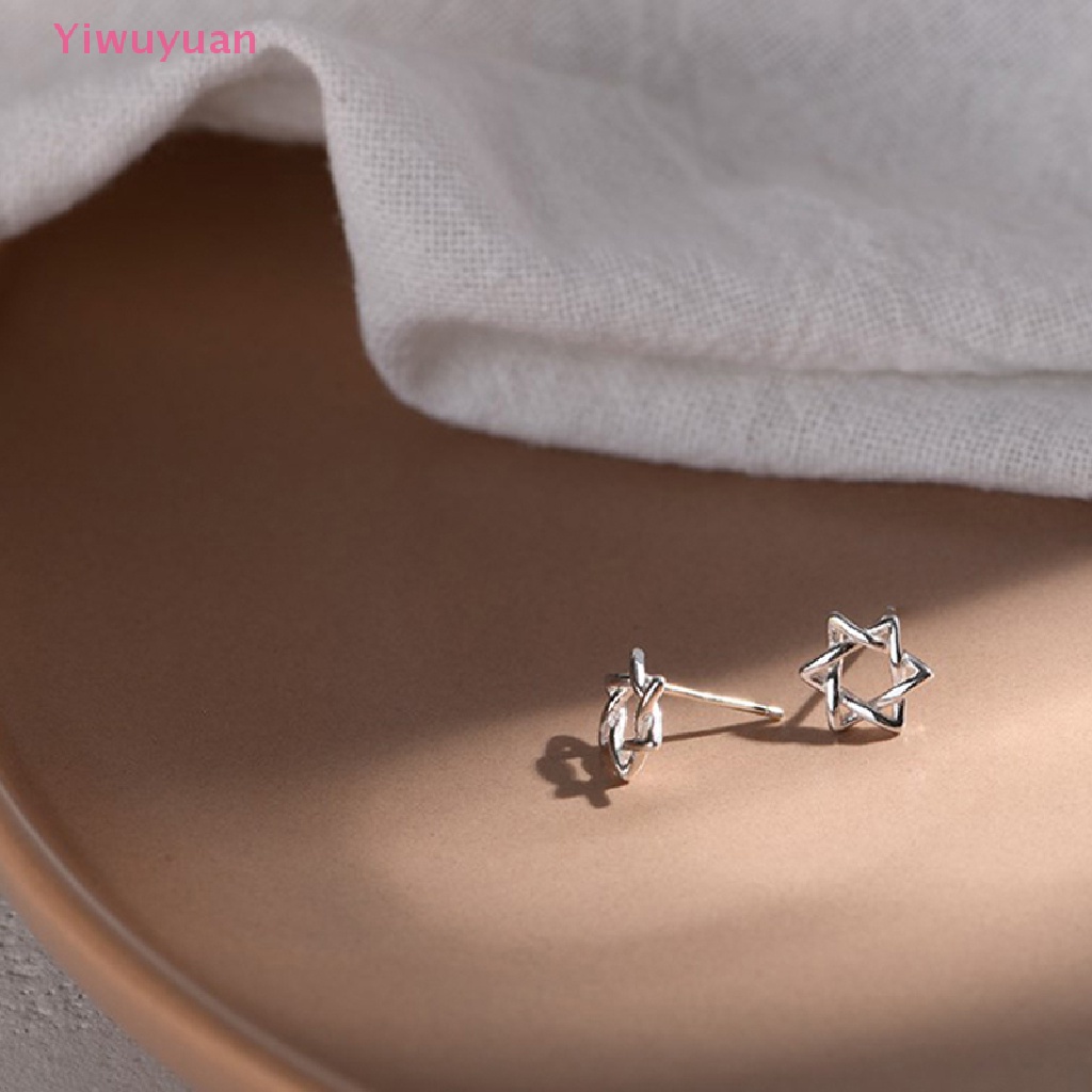 Khuyên Tai Bạc Mini Hình Trăng Sao Dễ Thương Thời Trang Cho Nữ