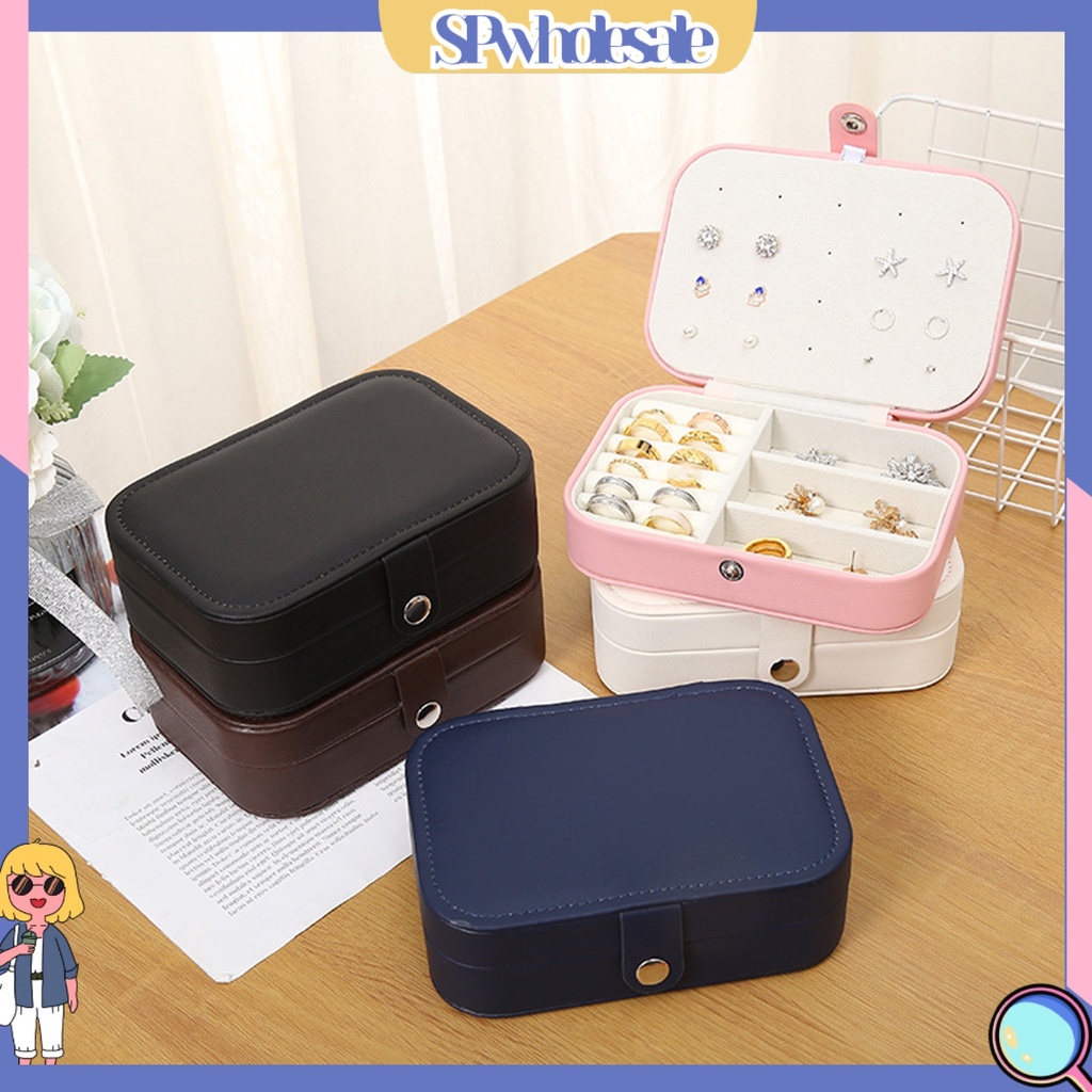 <SPwholesale> Hộp Trưng Bày Nhẫn / Vòng cổ Nhiều Ngăn Có Thể Tháo Rời Thời Trang Cho Nữ