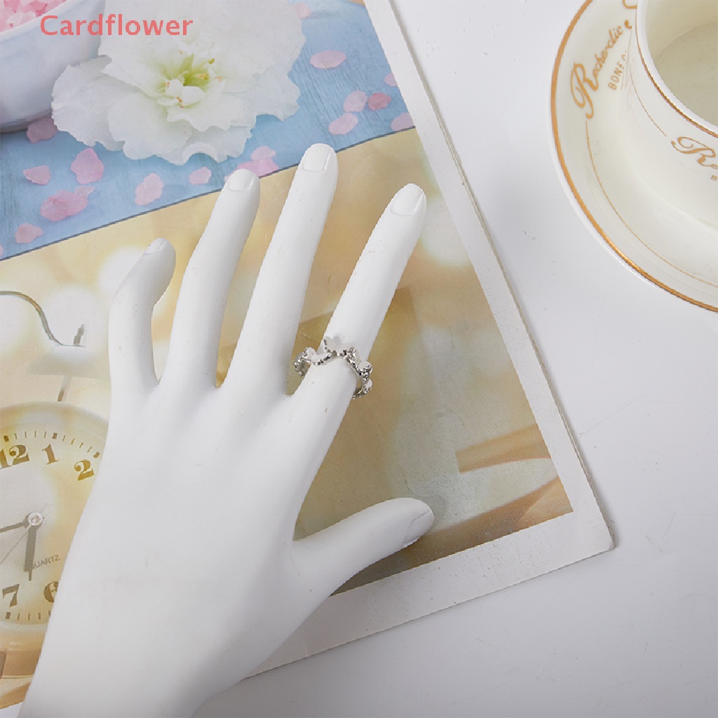 < Cardflower > Nhẫn Hình Bướm Màu Bạc Vintage Sáng Tạo Có Thể Điều Chỉnh Được Thiết Kế Thời Trang Làm Quà Tặng Trang Sức Mới