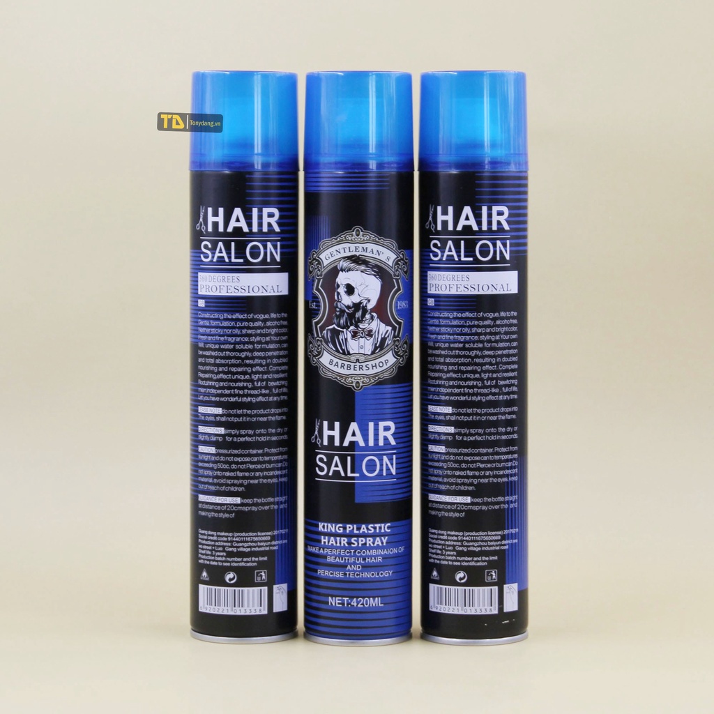 Gôm Xịt Tóc HAIR SALON King Plastic Hair Spray, Keo Xịt Tóc HAIR SALON King Plastic Hair Spray 420ml | MORRIS MORGAN