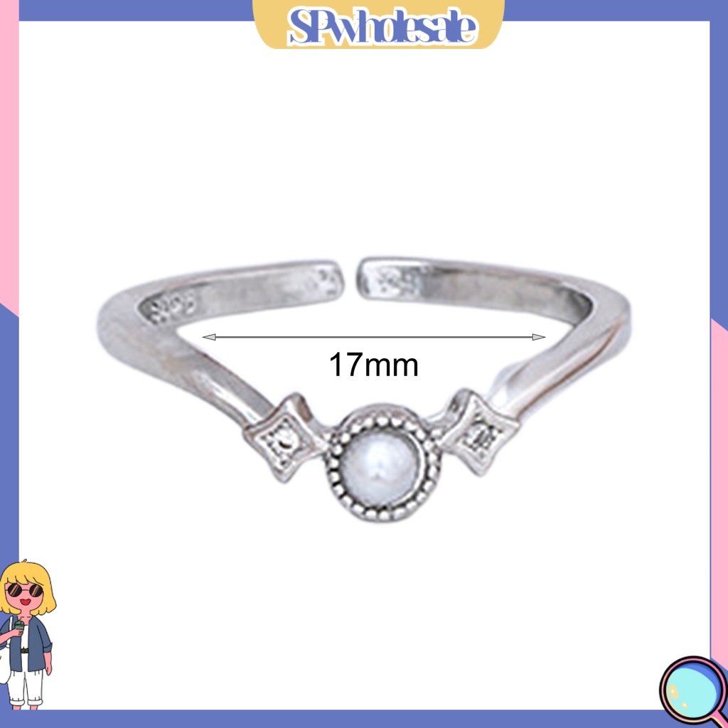 <SPwholesale> Nhẫn Đồng Đính Ngọc Trai Giả Thời Trang Cho Nữ