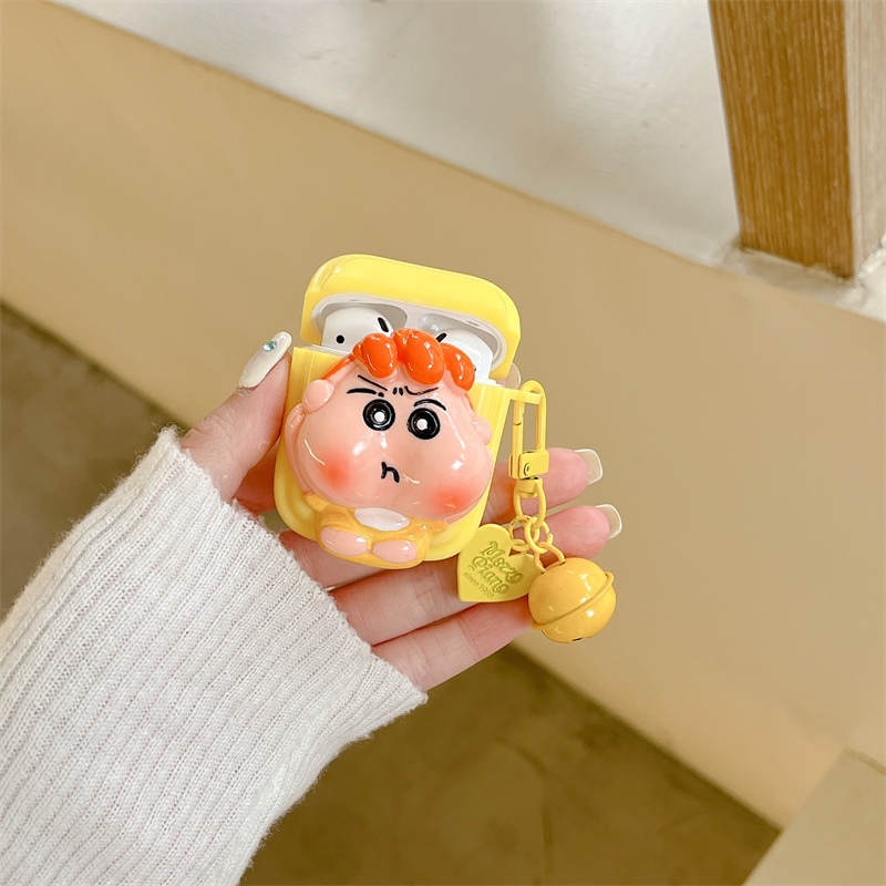 Vỏ Bảo Vệ Hộp Sạc Tai Nghe Bluetooth Không Dây Airpods1 / 2 3 Pro Pro2 Air Pods Pro 3 Hình Cậu Bé Bút Chì Shin-Chan Ốp