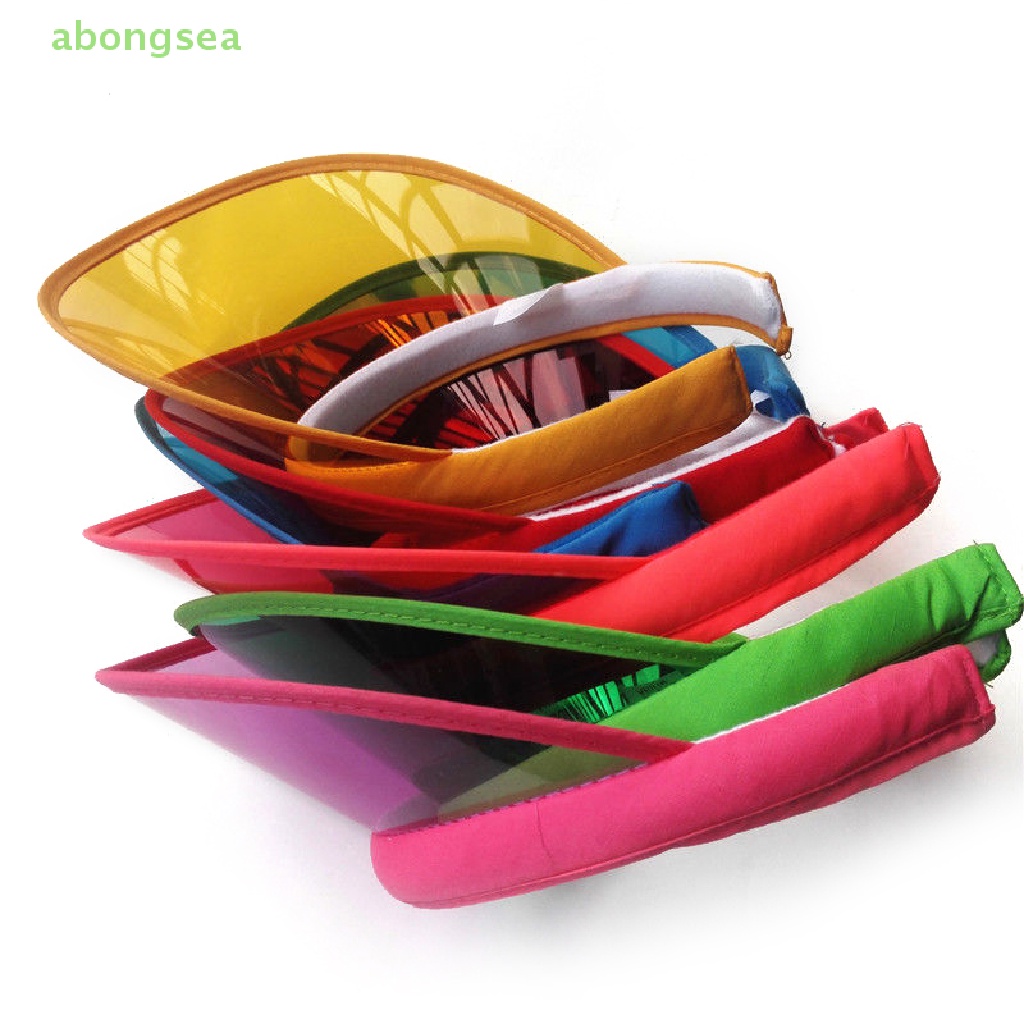 Mũ Lưỡi Trai Chống Nắng Bằng Nhựa PVC Trong Suốt Hở Chóp Chống Tia UV Kiểu Thể Thao Thời Trang Mùa Hè Cho Nam Và Nữ