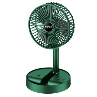 Quạt tích điện pin sạc gấp gọn supergreen, 3 cấp độ gió