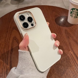 Ốp Điện Thoại Silicon Dẻo Chống Sốc Có Nút Kim Loại Tròn Bảo Vệ Camera Cho iPhone 14 Pro Max Plus 13 Pro Max 12 Pro Max 11 Pro Max Màu Sắc