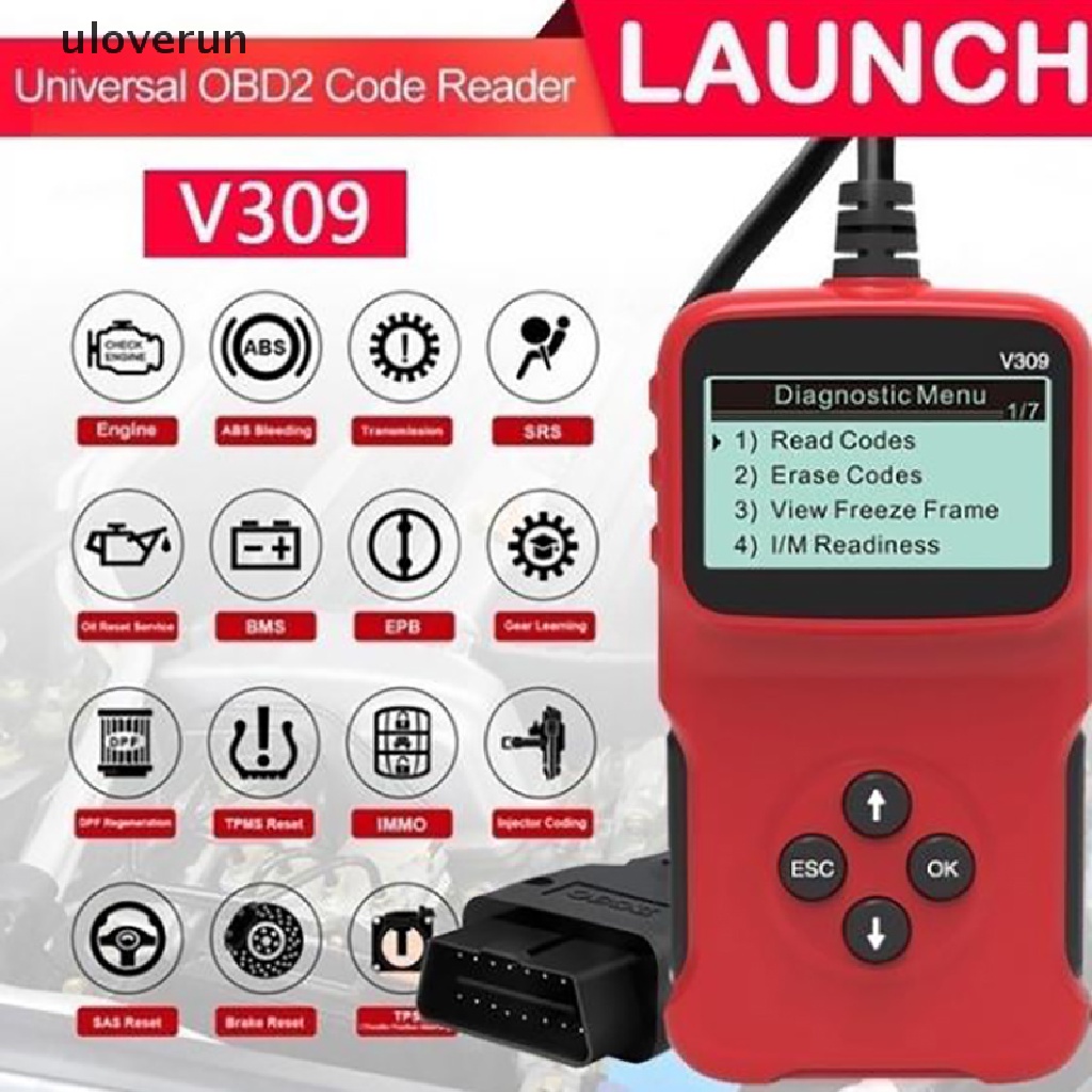 Thiết Bị Quét Kiểm Tra Dữ Liệu Tự Động uloverun V309 EOBD Vn