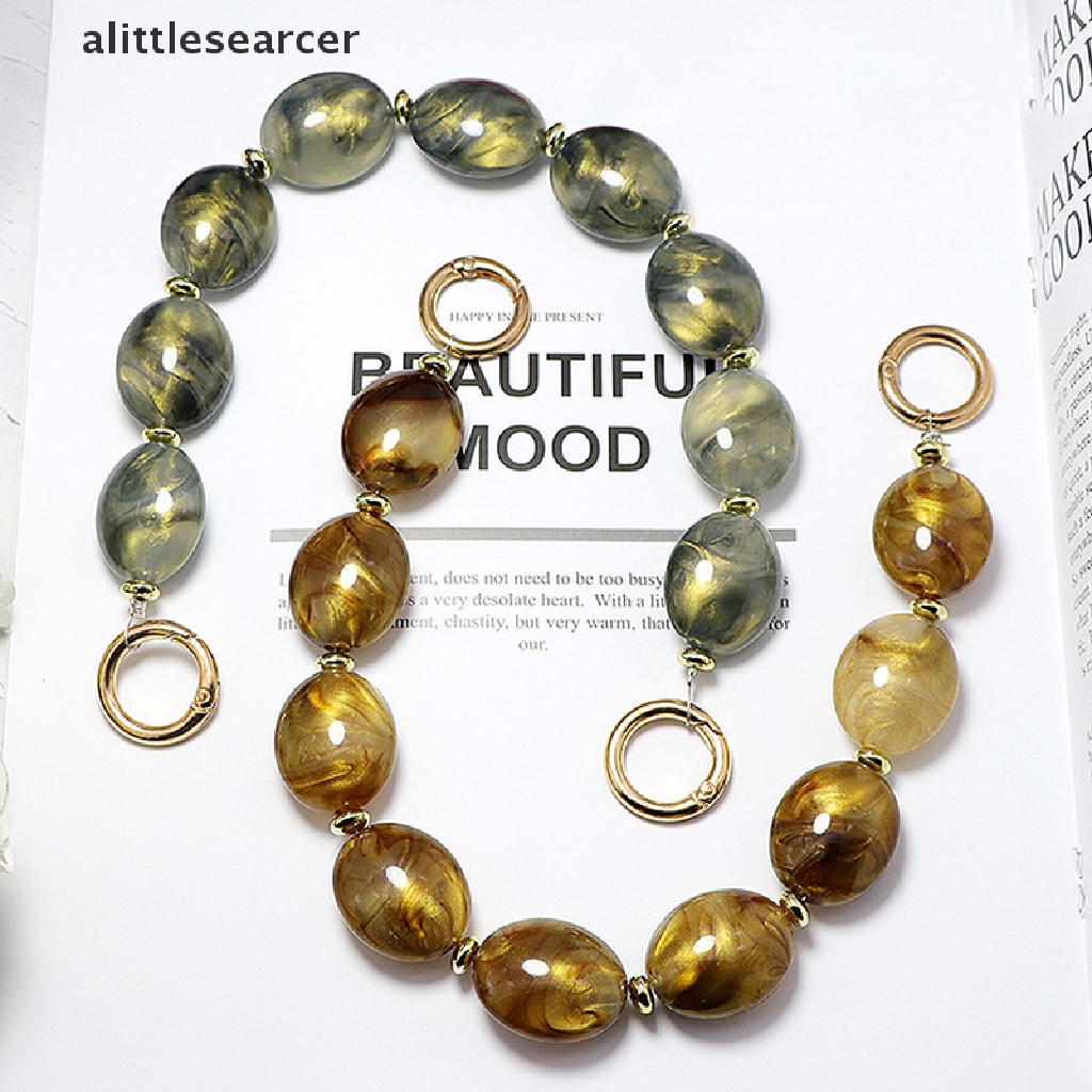 Set 5 Hạt Kim Tuyến Acrylic 29x24MM Tạo Hiệu Ứng Lỗ Thẳng Dùng Làm Đồ Trang Sức DIY