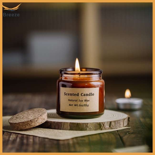 Nến Thơm Hoa Oải Hương 3oz / 85g Lâu Trôi Lãng Mạn Có Nắp Đậy Dùng Làm Quà Tặng Đám Cưới