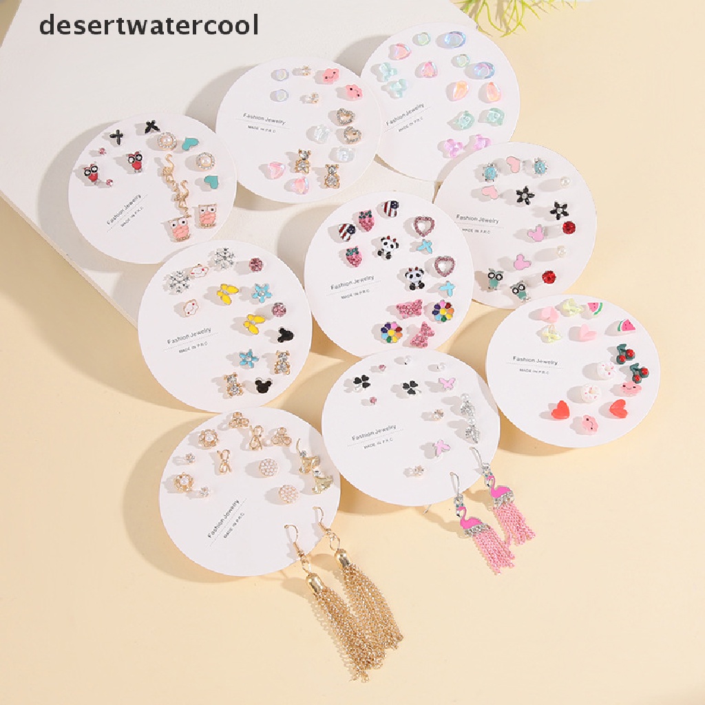 Devn Đôi Bông Tai Xỏ Lỗ Nhiều Cặp Hình Học Bướm Dễ Thương Thời Trang Hàn Quốc Martijn