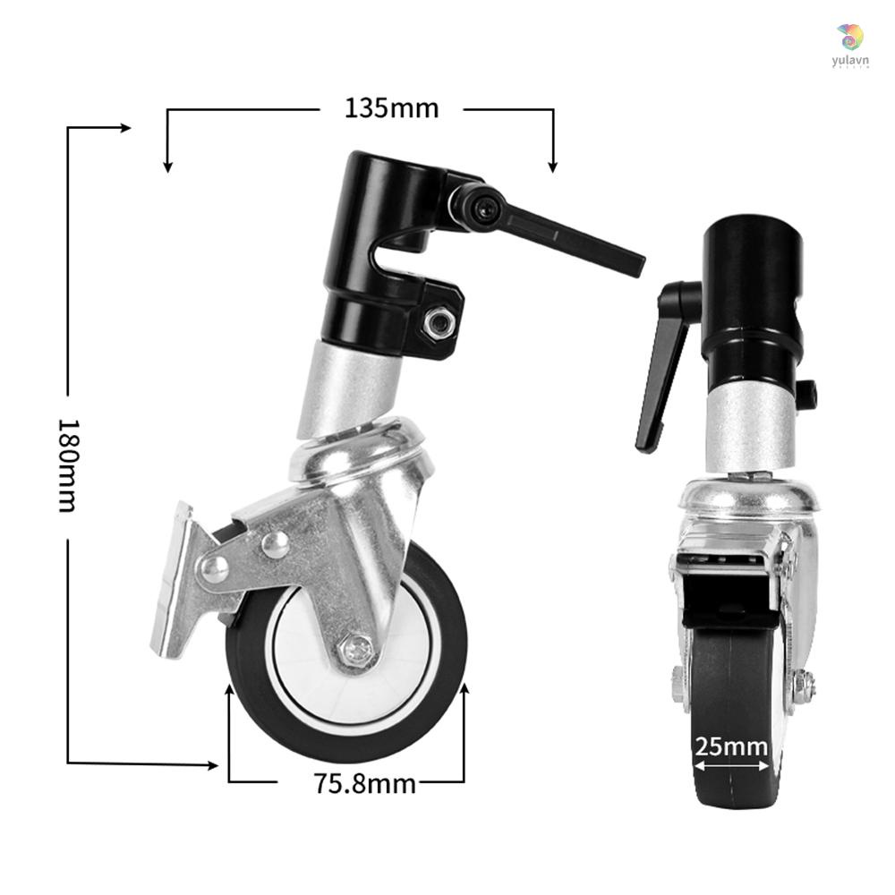 Bộ 3 Bánh Xe Xoay Tròn Đường Kính 25mm Kèm Giá Đỡ Ba Chân Hỗ Trợ Chụp Ảnh Chuyên Nghiệp