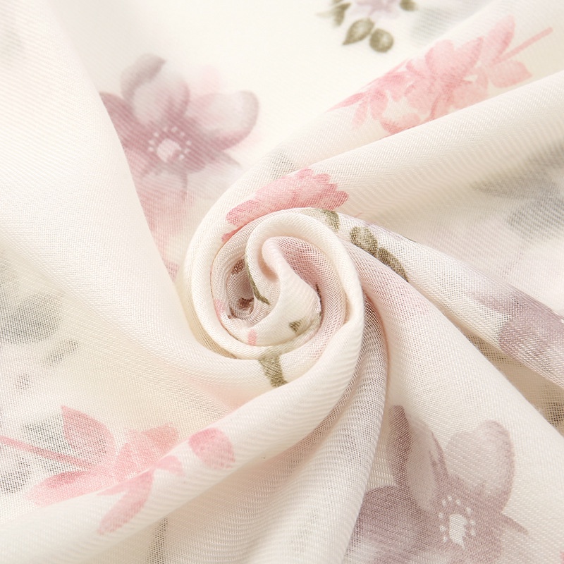 Khăn Choàng Cổ Bali 180-90cm In Họa Tiết Hoa Đơn Giản Dễ Phối Đồ Dành Cho Nữ