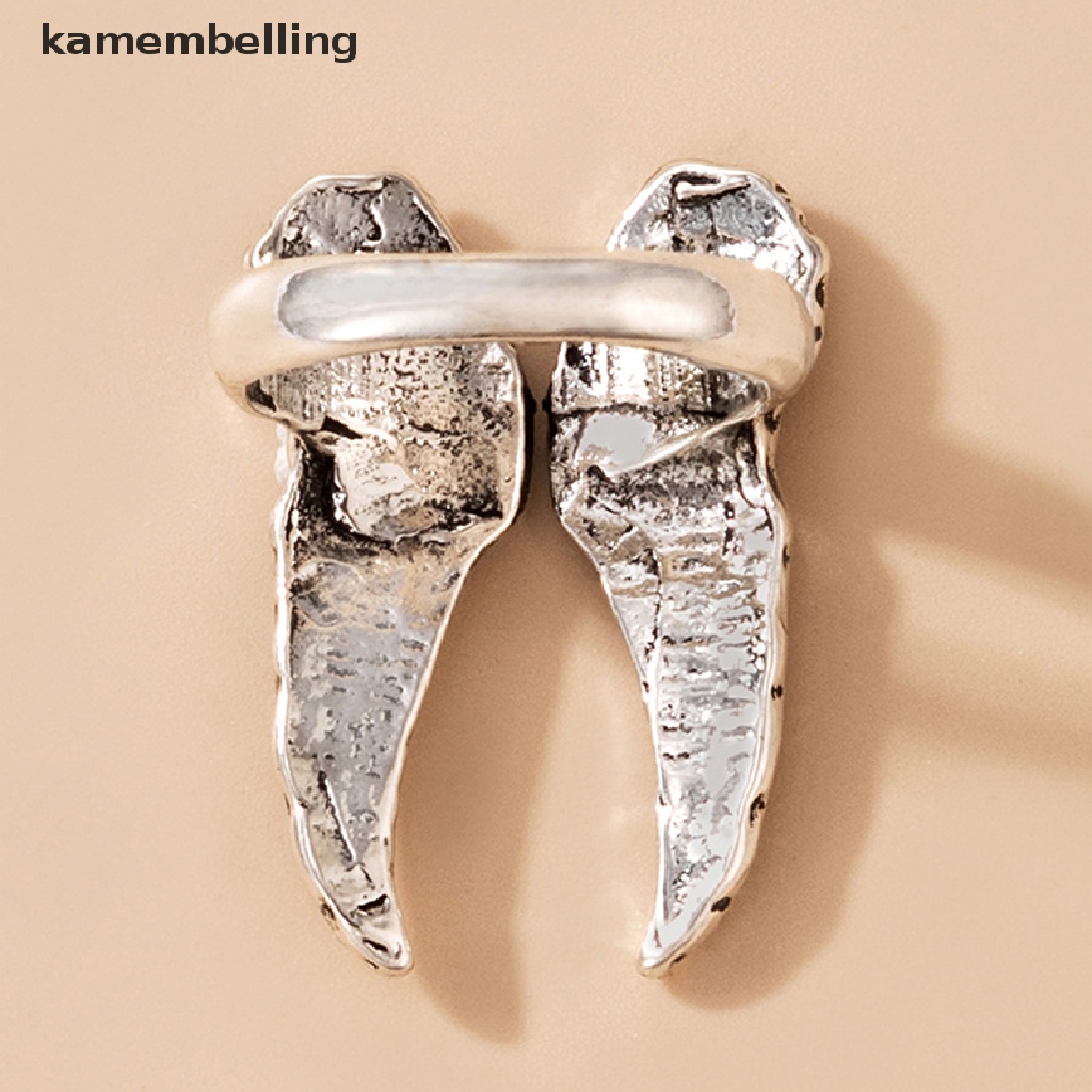 Kamembelling Nhẫn Hình Cánh Thiên Thần Phong Cách Punk Hip Hop Cổ Điển Có Thể Điều Chỉnh Thích Hợp Làm Quà Tặng Cho Nữ