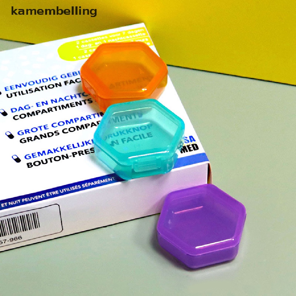 Kamembelling Set 3 Hộp Đựng Thuốc Mini Tiện Dụng Khi Đi Du Lịch